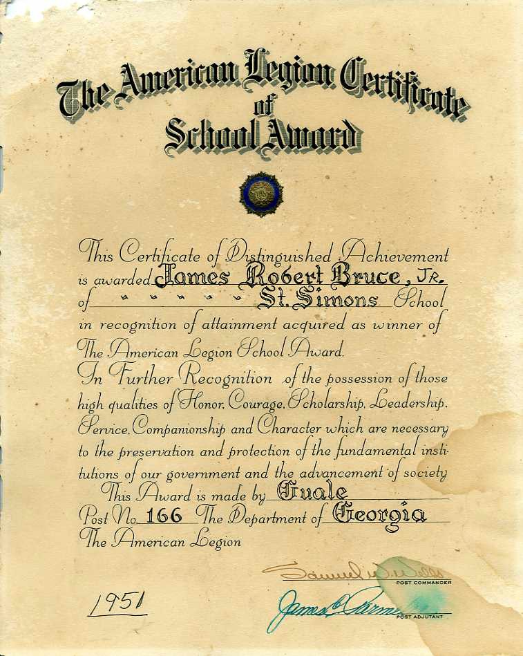 1951 American Legion Award.jpg